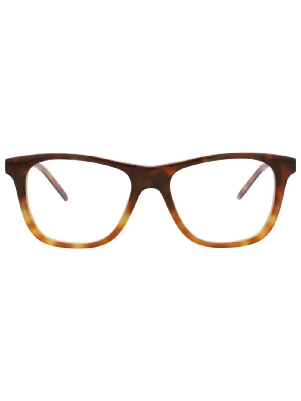 New Saint Laurent Women's Eyeglasses Square Rectangle Acetate Frame Unisex Gold